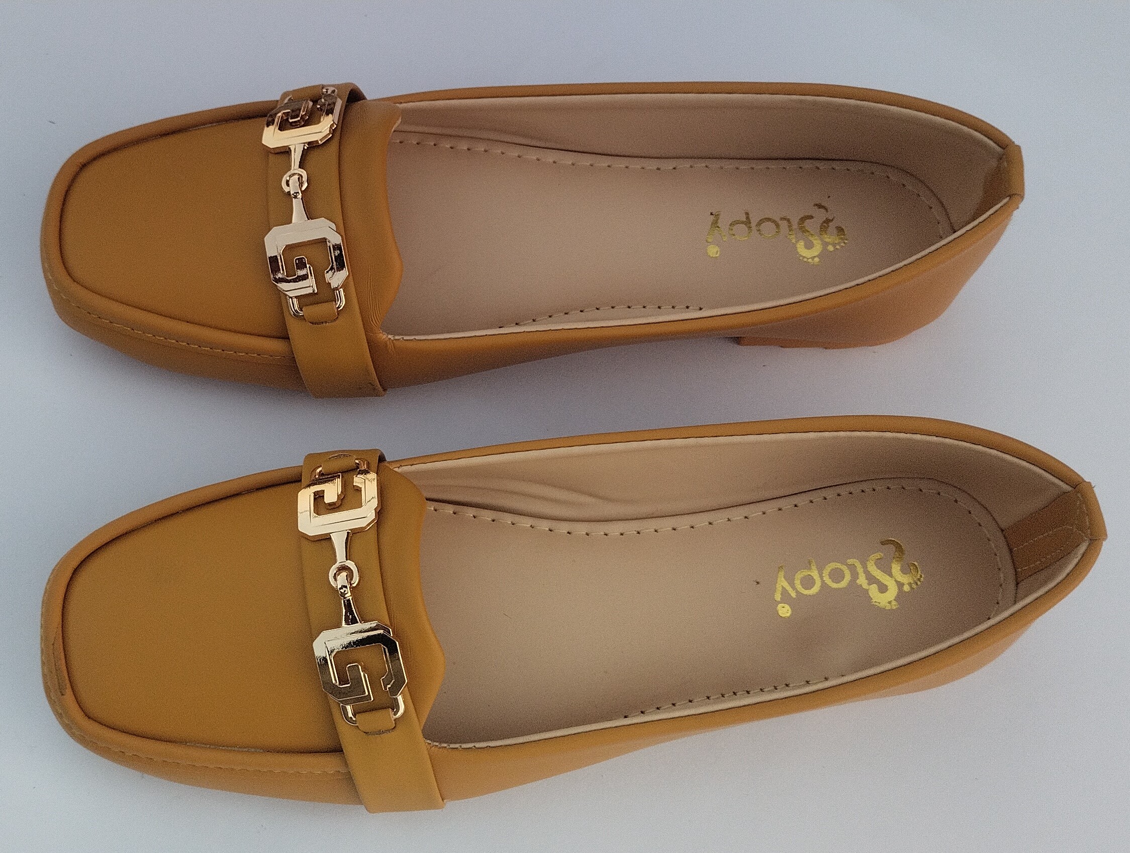 Women's Rexine Casual Pumps with jelly sole Yellow-1125 - Image 2