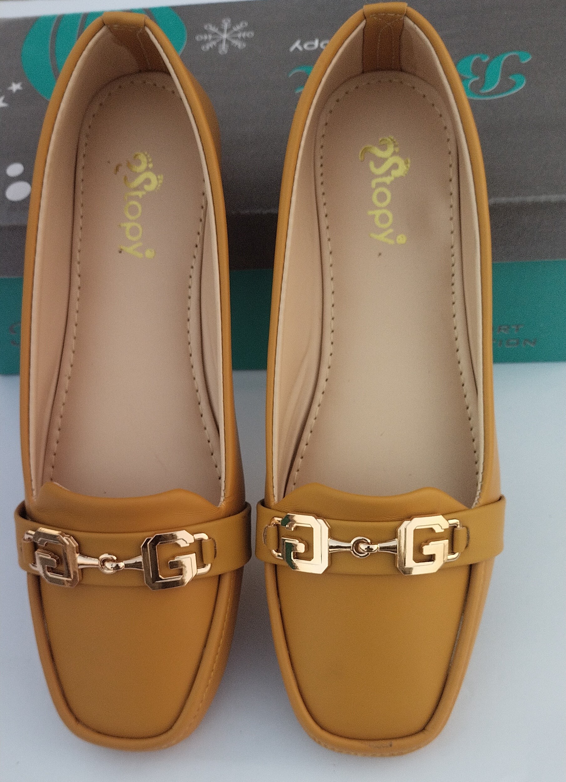 Women's Rexine Casual Pumps with jelly sole Yellow-1125 - Image 5