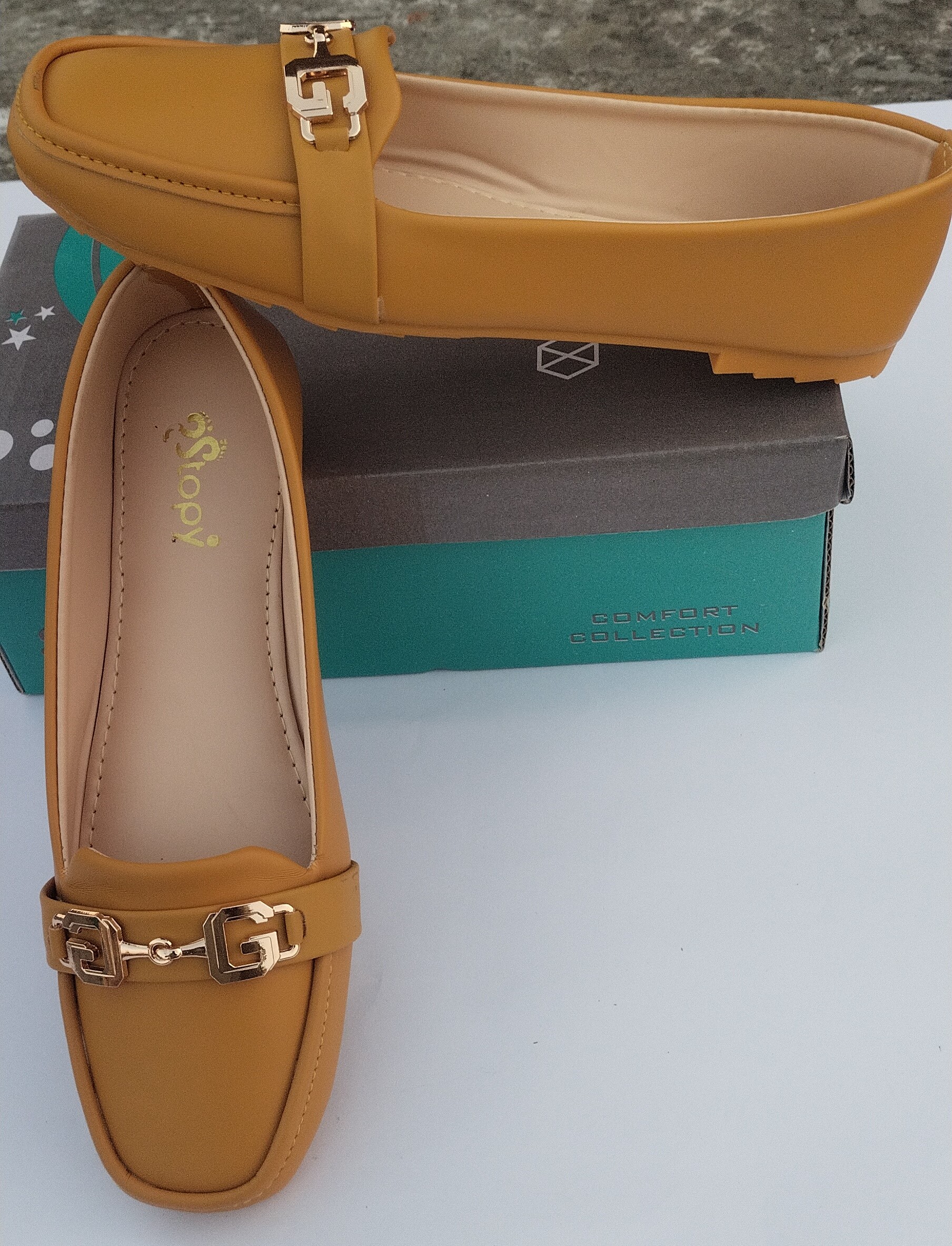 Women's Rexine Casual Pumps with jelly sole Yellow-1125 - Image 6