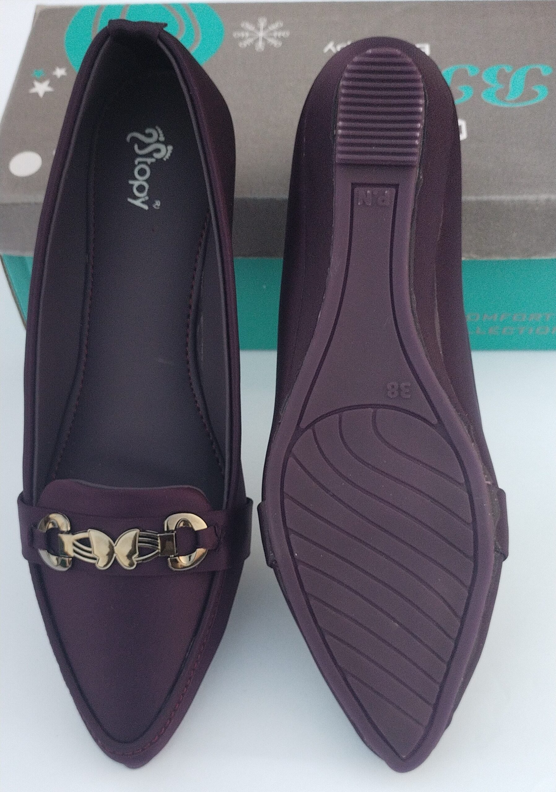 Purple Butterfly Charm Loafers - Image 7