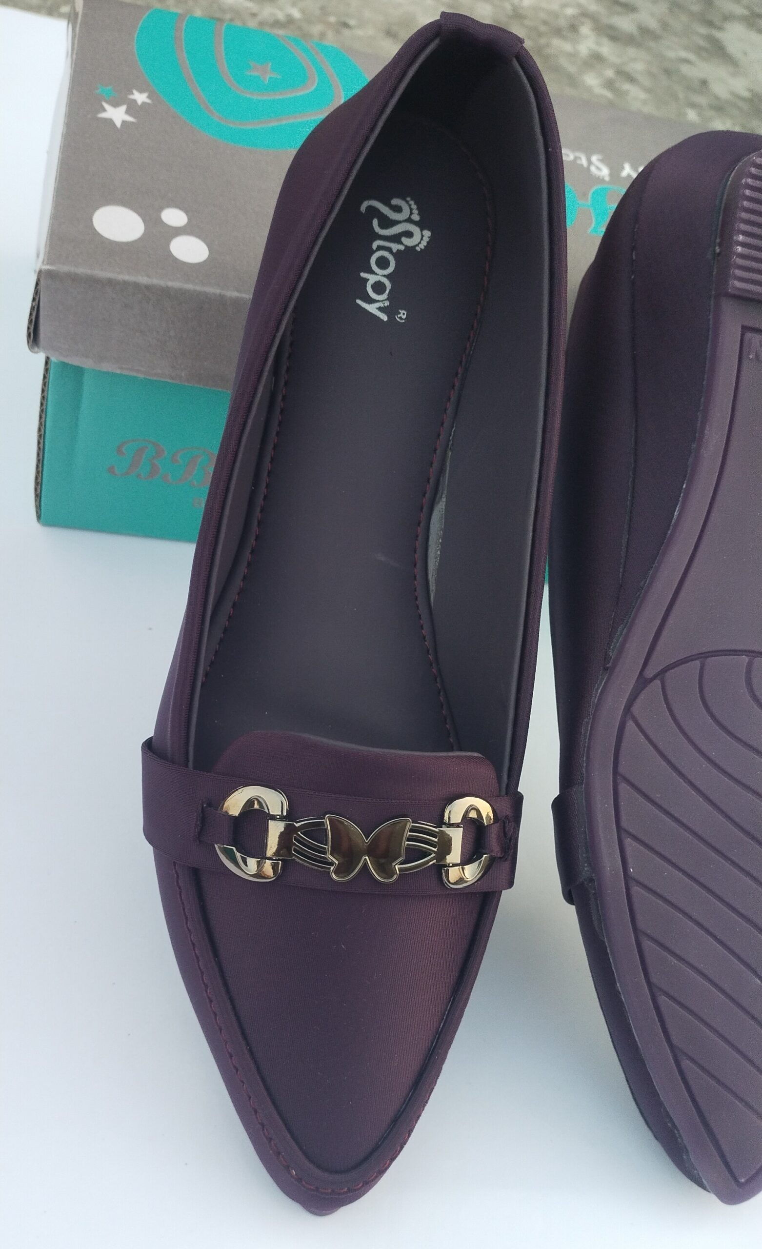 Purple Butterfly Charm Loafers - Image 2