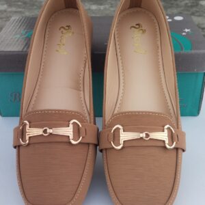 Women’s Rexine Casual Pumps with jelly sole Beigh1125